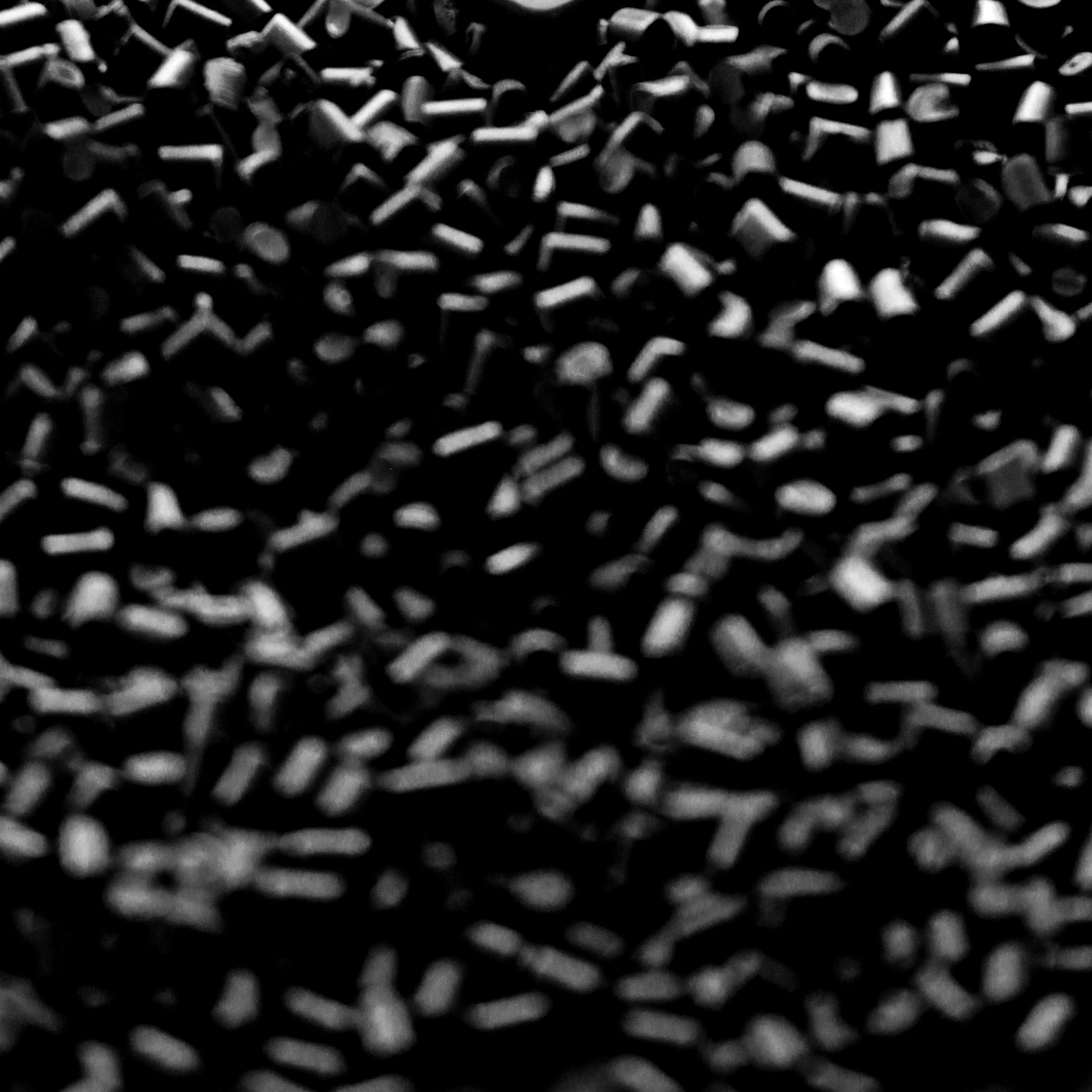 Black polypropylene granules